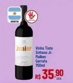 Max Atacadista Vinho Tinto Sottano Jr. Malbec oferta