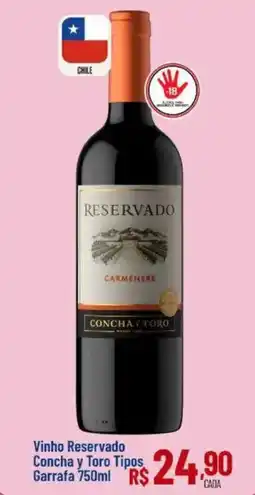 Max Atacadista Vinho Reservado Concha y Toro Tipos oferta