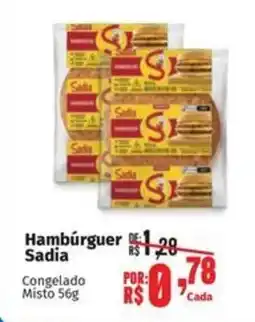 Supermercados Mateus Hambúrguer Sadia oferta