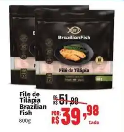 Supermercados Mateus Filé de Tilápia Brazilian Fish oferta