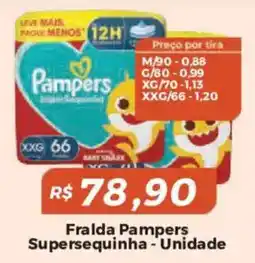Mart Minas Fralda Pampers Supersequinha - Unidade oferta