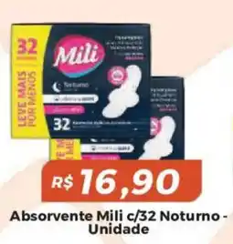 Mart Minas Absorvente Mili c/32 Noturno- Unidade oferta