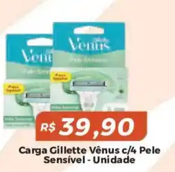 Mart Minas Carga Gillette Vênus c/4 Pele Sensível - Unidade oferta
