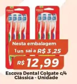 Mart Minas Escova Dental Colgate c/4 Clássica Unidade oferta