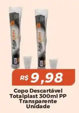 Mart Minas Copo Descartável Totalplast PP Transparente Unidade oferta