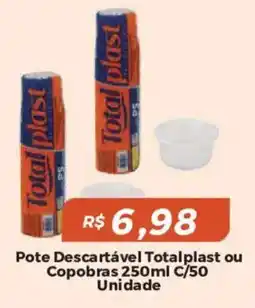 Mart Minas Pote Descartável Totalplast ou Copobras C/50 Unidade oferta