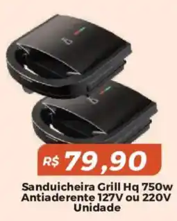 Mart Minas Sanduicheira Grill Hq 750w Antiaderente 127V ou 220V Unidade oferta