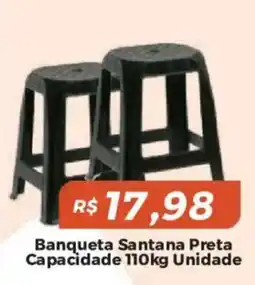 Mart Minas Banqueta Santana Preta Capacidade Unidade oferta
