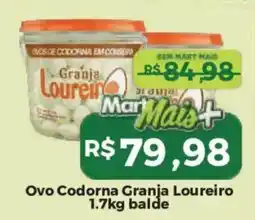Mart Minas Ovo Codorna Granja Loureiro Balde oferta