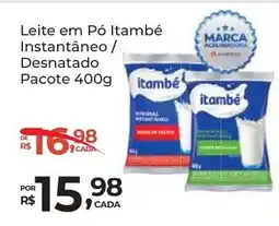 Super Luna Leite em Pó Itambé Instantâneo / Desnatado Pacote oferta