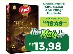 Mart Minas Chocolate Pó 50% Cacau Apti Unidade oferta
