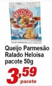 Queijo Parmesao Ralado Heloisa pacote 50g