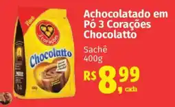 Supermercados Mateus Achocolatado em Pó 3 Corações Chocolatto oferta