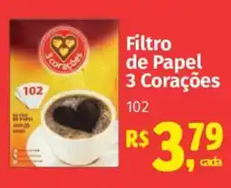 Supermercados Mateus Filtro de Papel 3 Corações 102 oferta
