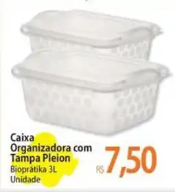 Atacadão Caixa Organizadora com Tampa Pleion Bioprátika Unidade oferta