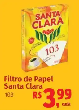 Supermercados Mateus Filtro de Papel Santa Clara 103 oferta