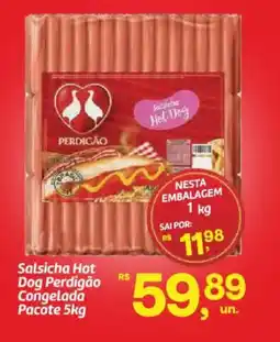 Fort Atacadista Salsicha Hot Dog Perdigão Congelada Pacote oferta