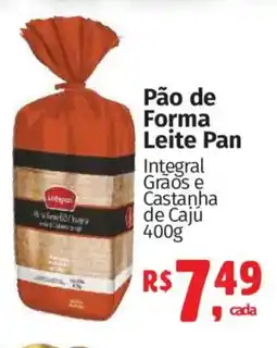 Supermercados Mateus Pão de Forma Leite Pan Integral Grãos e Castanha de Caju oferta
