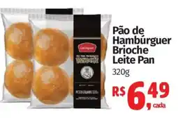 Supermercados Mateus Pão de Hambúrguer Brioche Leite Pan oferta