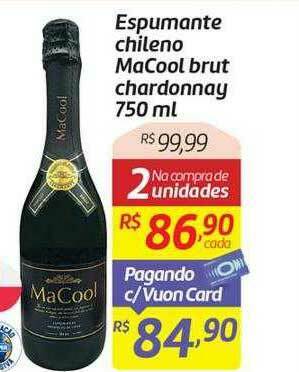 Espumante Chileno Macool Brut Chardonnay