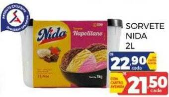 Supermercados Avenida Sorvete Nida oferta
