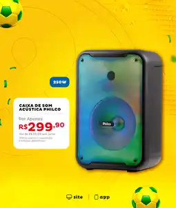 Casa e Vídeo Caixa de som acústica philco 250W oferta