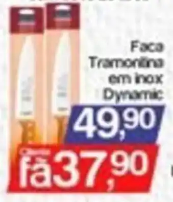 Supermercados Gricki Faca Tramontina em inox Dynamic oferta