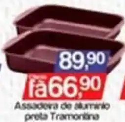 Supermercados Gricki Assadeita de alumino preta Tramontina oferta
