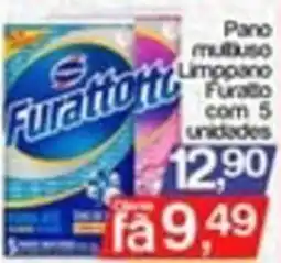 Supermercados Gricki Pano multiuso Limppano Furatio com 5 unidades oferta
