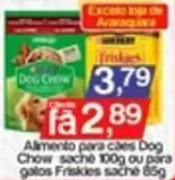 Supermercados Gricki Almento para caes Dog Chow sache ou para galos Friskies sache oferta