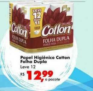 Papel Higiênico Cotton Folha Dupla