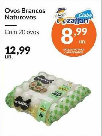 Zaffari Ovos Brancos Naturovos oferta