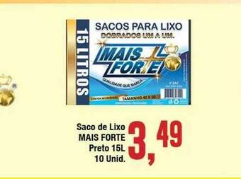 Rede Economia Saco De Lixo Mais Forte Preto 15l 10 oferta