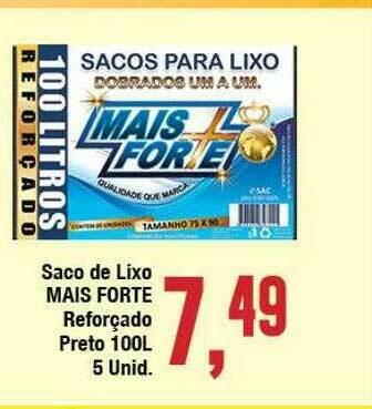 Rede Economia Saco De Lixo Mais Forte Reforçado Preto 100l 5 oferta
