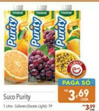 Supermercados Condor Suco Purity oferta