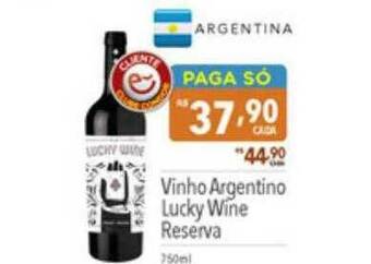 Supermercados Condor Vinho Argentino Lucky Wine Reserva oferta