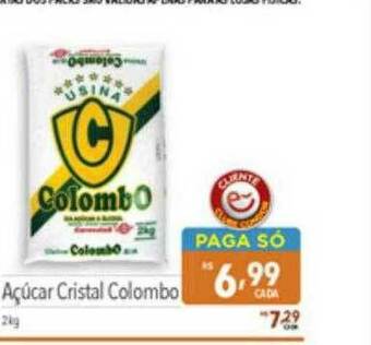 Supermercados Condor Açúcar Cristal Colombo oferta