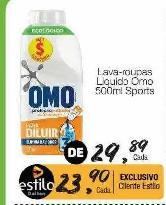 Lava-roupas Liquido Omo Sports