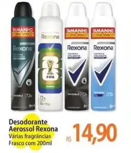 Atacadão Desodorante Aerossol Rexona Várias fragrâncias Frasco oferta