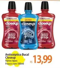 Atacadão Antisséptico Bucal Closeup Vários tipos Frasco oferta