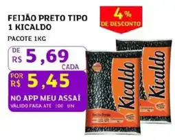 Assaí Atacadista Feijão preto tipo 1 kicaldo oferta