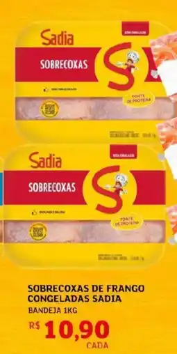 Assaí Atacadista Sobrecoxas de frango congeladas sadia bandeja oferta