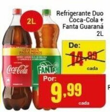 Barbosa Supermercados Refrigerante Duo Coca-Cola + Fanta Guarana 2L oferta