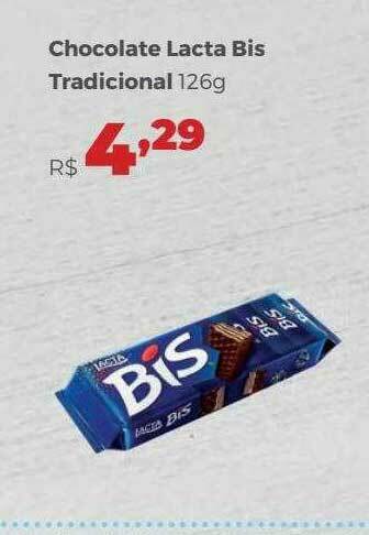 Villarreal Supermercados Chocolate Lacta Bis Tradicional oferta