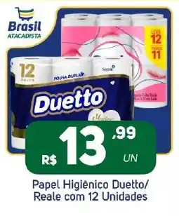 Brasil Atacadista Papel Higiênico Duetto/ Reale com 12 Unidades oferta