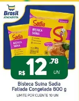 Brasil Atacadista Bisteca Suína Sadia Fatiada Congelada oferta