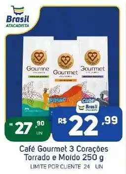 Brasil Atacadista Café Gourmet 3 Corações Torrado e Moído oferta