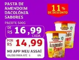 Assaí Atacadista Pasta de amendoim dacolonia sabores oferta