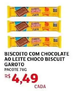 Assaí Atacadista Biscoito com chocolate ao leite choco biscuit garoto pacote oferta