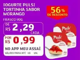 Assaí Atacadista Iogurte pulsi tortinha sabor morango oferta